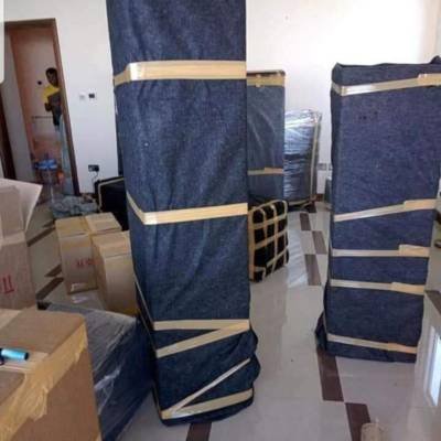 Furniture packed by professional movers for secure relocation